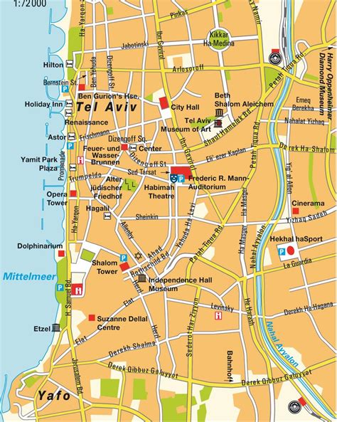 Tel Aviv Map .